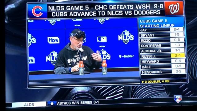 Cubs vs Nationals Game 5 NLDS | Bottom of the 9th and Postgame Interviews смотреть онлайн