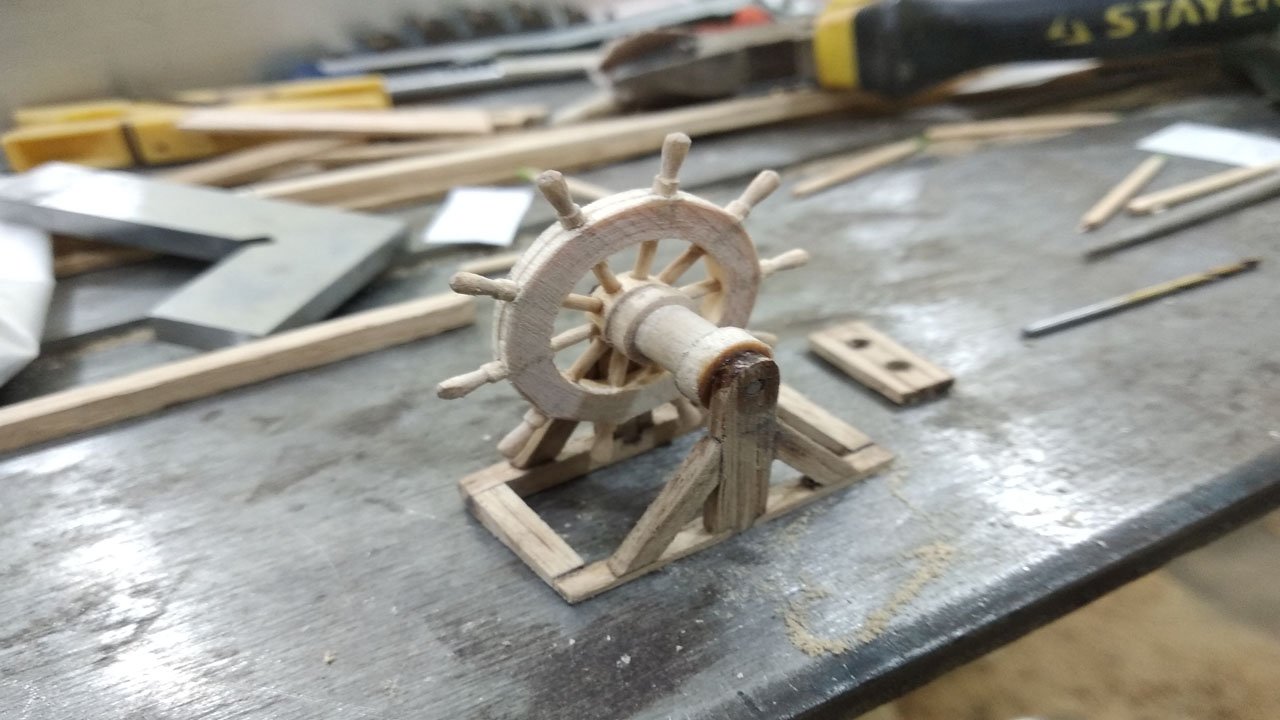 № 72 Сборка модели корабля черная жемчужина. Изготовления штурвала. смотреть онлайн