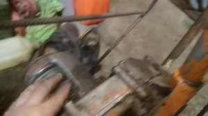 Лебедка МЛ-2000. установка двигателя от триммера.