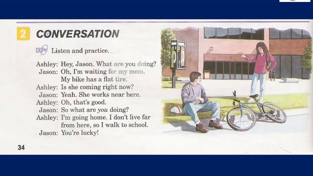 2 New Interchange Intro Book Unit 6 Page 34 Conversation Present Continuous Tense смотреть онлайн