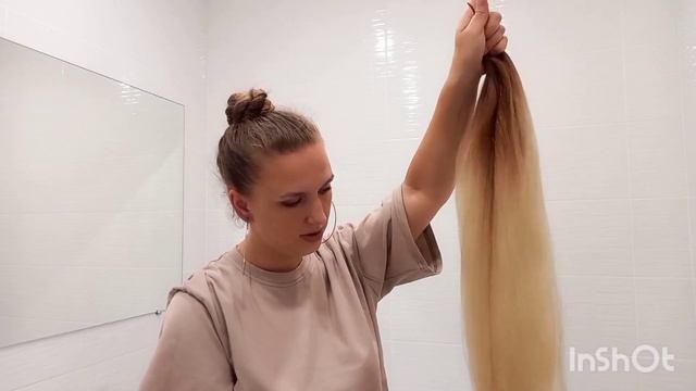 Простой хвост из канекалона, хвост на резинке, хвост для кудрявых пушистых волос смотреть онлайн