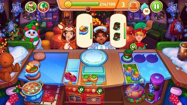 Happy Holidays! Cooking Craze Christmas Event Gameplay Walkthrough Levels 1-10 (iOS Android) смотреть онлайн