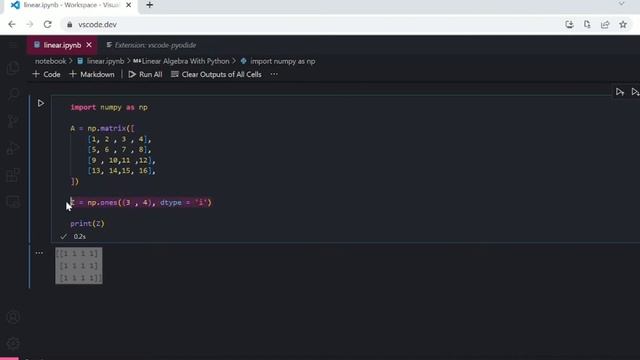 Linear algebra with python and numpy library смотреть онлайн
