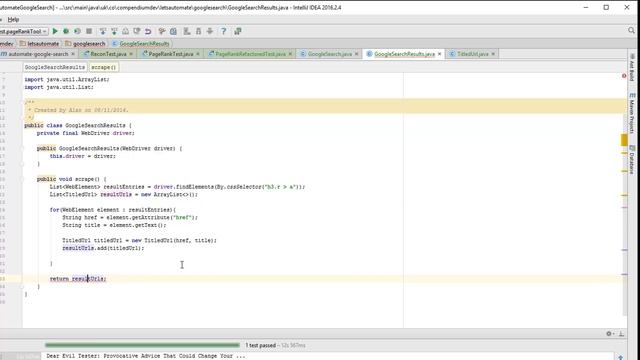 Let's Automate - live refactoring to abstractions automated Google Search with WebDriver and Java смотреть онлайн