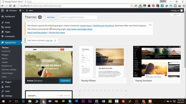 Elevation Theme Installation with Necessary Plugin смотреть онлайн