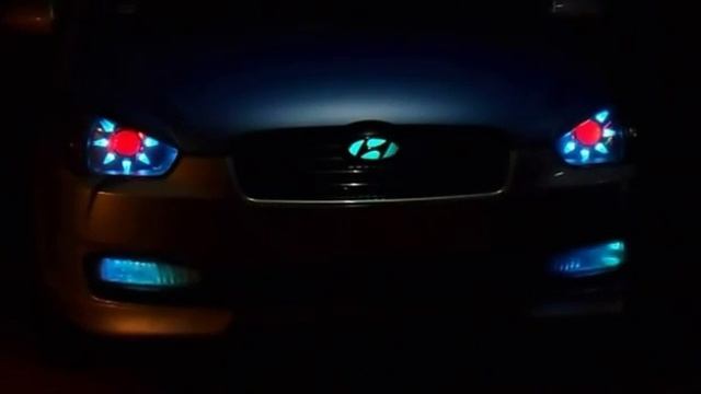 Angel eyes Hyundai accent تعديل فوق الوصف لمصابيح هيونداى أكسنت смотреть онлайн