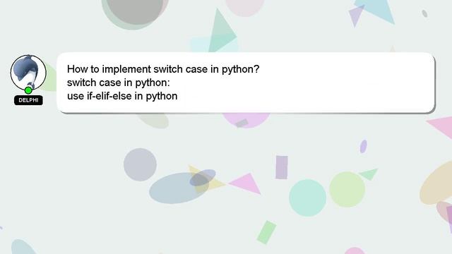 How to implement switch case in python? смотреть онлайн