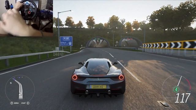 Drifting Ferrari 488 GTB Manual RAW Unedited Driving Skill  - Forza Horizon 4 | Logitech G29 Gopro