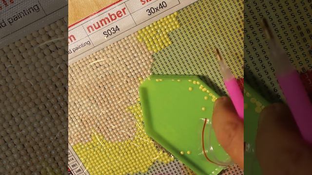 АЛМАЗНАЯ МОЗАИКА 😘 Продолжаю выкладывать ЖЁЛТЫЙ цвет в фоне картины