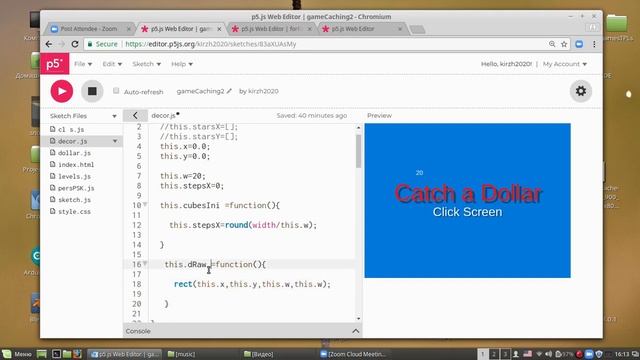 P5JS. Создаём заставку для стартового окна смотреть онлайн