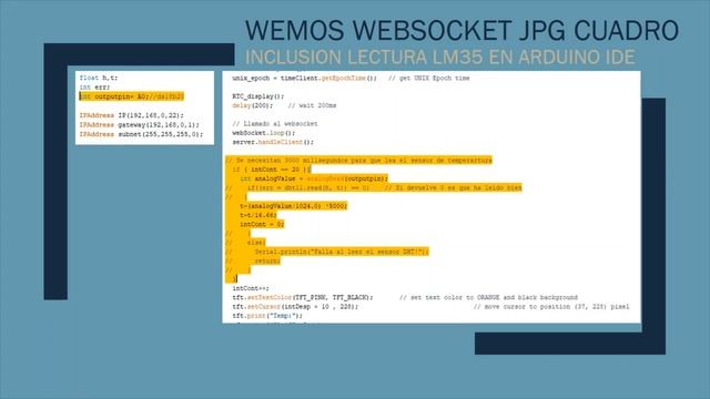 Cuadro con display RPI + Wemos mini d1 + jpg websocket + tiempo + Temperatura смотреть онлайн