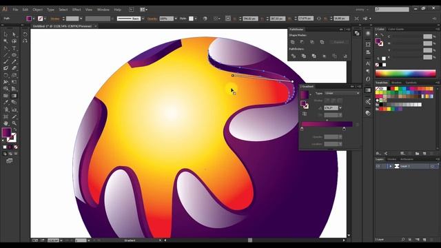 LOGO DESIGN - SPHERE 3D Logo in Adobe Illustrator смотреть онлайн
