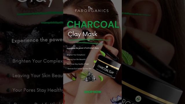 Charcoal Clay Mask ?? #charcoal #skincare #farorganics #shorts смотреть онлайн