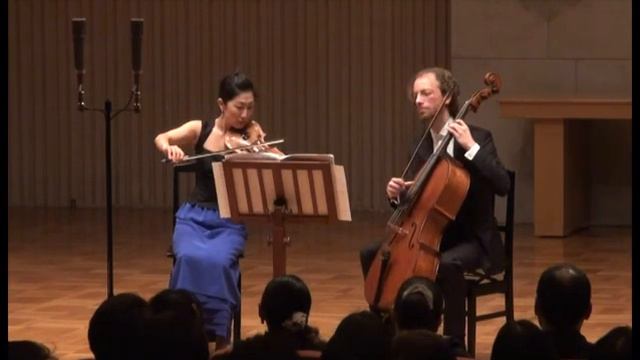 Ravel Sonata 4th mvt - Tomoko Katsura (violin) Guillaume Grosbard (cello) - Live смотреть онлайн