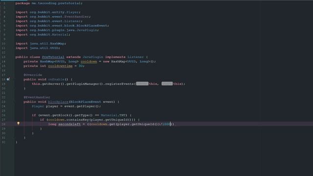 Advanced Bukkit Coding - Cooldowns (Updated) - Episode 30 смотреть онлайн