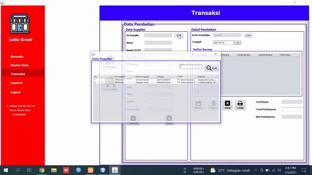 APLIKASI INVENTORY PENJUALAN PADA MINIMARKET BERBASIS JAVA NETBEANS смотреть онлайн