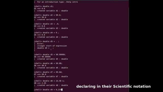Lesson 23 - double part 1 - Declaring and initializing doubles #java #programming #programação смотреть онлайн