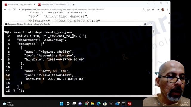 Oracle y JSON en acción - Tablas смотреть онлайн