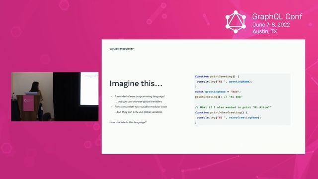 GraphQL Fails Modularity / GraphQL Modularity - Variable... Matt Mahoney, Mofei Zhang, & Dave McCab смотреть онлайн
