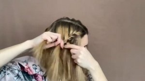 Коса водопад на короткие волосы