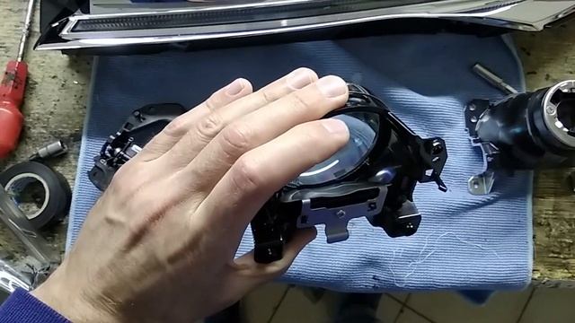 Тюнинг и модернизация фар на Mitsubishi Pajero Sport 3, установка Bi Led смотреть онлайн