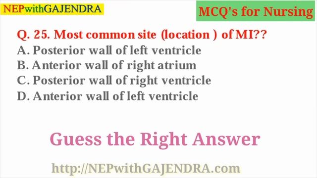 Multiple Choice Questions (MCQ's) for Nursing Exams | Nursing Exam Preparation | NEPwithGAJENDRA смотреть онлайн