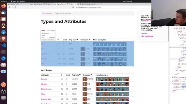 Analyzing Cryptopunk NFTs with Python - Scraping Attribute Links off of LarvaLabs.com смотреть онлайн