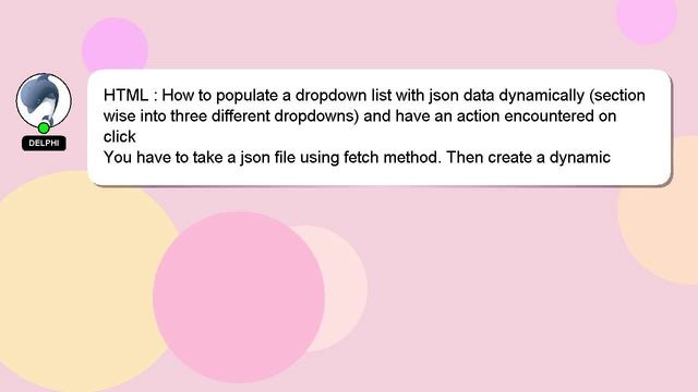 HTML : How to populate a dropdown list with json data dynamically (section wise into three differen смотреть онлайн