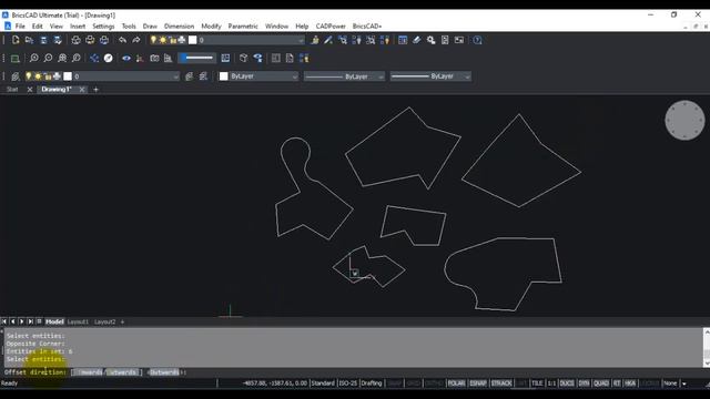 CADPower Tutorials: Offset Multiple Polylines Inwards / Outwards using CADPower | CP_INOUTOFFSET смотреть онлайн