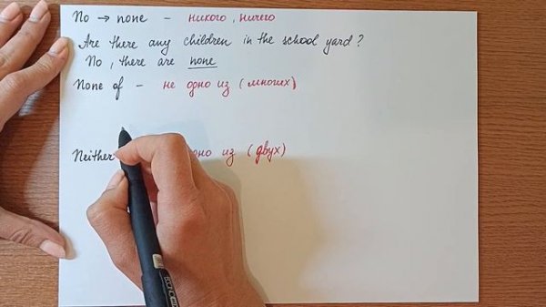 Negative pronouns 4/Отрицательные местоимения (No, no one, neither/Ничего, никто)