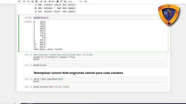 Reemplazar valores NaN de columnas específicas en DataFrame Phyton Jupyter Notebook смотреть онлайн