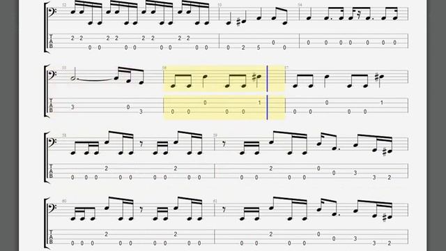 Metallica Capre diem Baby Bass guitar tablature смотреть онлайн