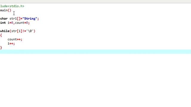 How to count total number of characters in a string C Program смотреть онлайн