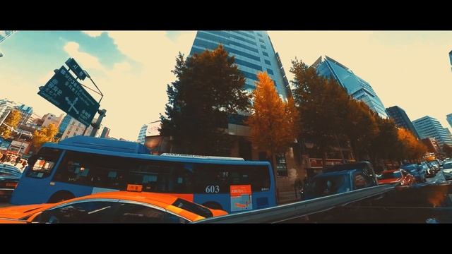 Driving On Downtown Of Seoul / 서울 도심 "드라이브 영상" / Cinematic Video by Insta 360 One X "Seoul Korea" смотреть онлайн