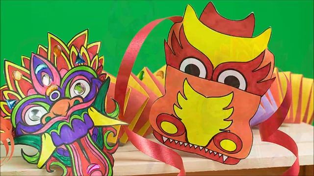 Chinese New Year Paper Dragon Kids Craft Idea смотреть онлайн