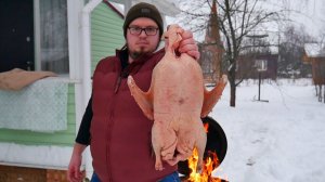 ГУСЬ ЗАПЕЧЕННЫЙ С КАРТОШКОЙ НА УГЛЯХ. ENG SUB.