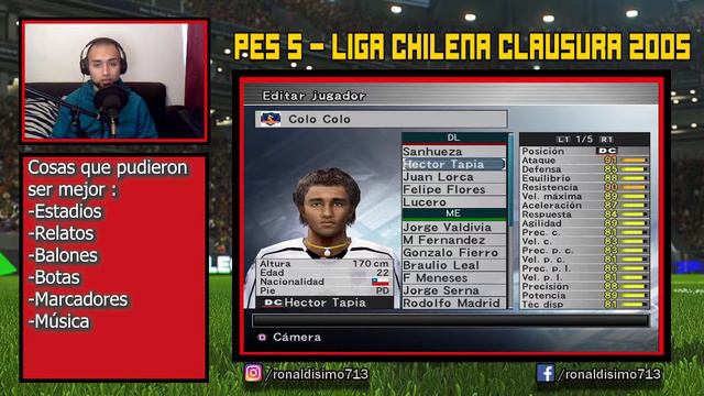 PES 5 LIGA CHILENA CLAUSURA 2005 (PS2) | ANÁLISIS Y DESCARGA смотреть онлайн