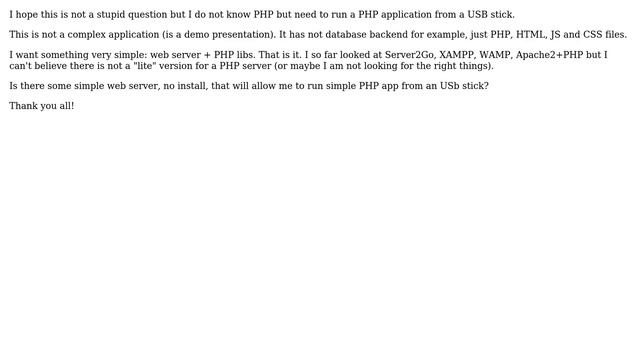 DevOps & SysAdmins: PHP server that can be run without an installer (from USB) смотреть онлайн