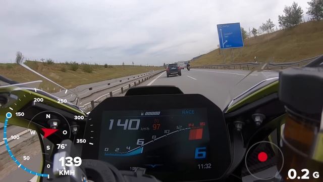 BMW M1000RR Und Lamborghini Huracan Auf Autobahn