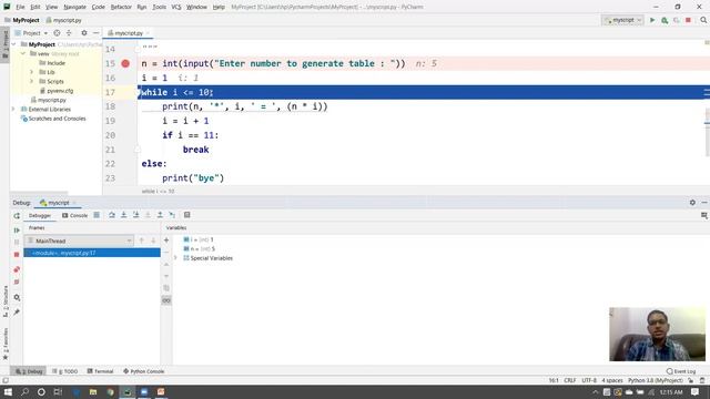 #17 Python Tutorial for Beginners | debugging the code | code monitoring step by step in PyCharm смотреть онлайн