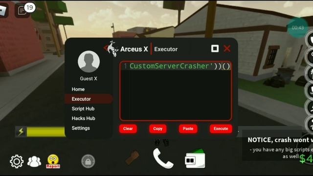 Arceus x swag mode crash script|Da hood|Roblox|Crash script смотреть онлайн