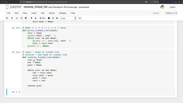 Reverse Linked List in Python by Nitin Bhojwani смотреть онлайн