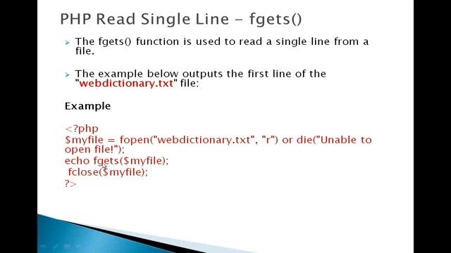 6 PHP Read Single Line fgets смотреть онлайн