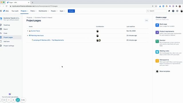 Connect a Jira project to a Confluence space | Atlassian смотреть онлайн