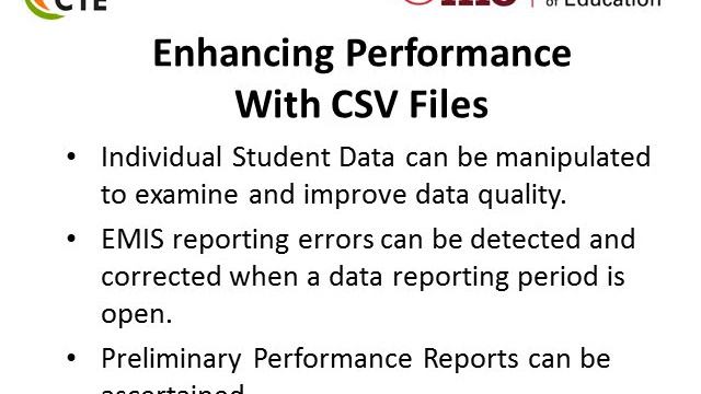ODE - Using EMIS Comma Separated Value (CSV) Files to Analyze CTE Data: Introduction смотреть онлайн