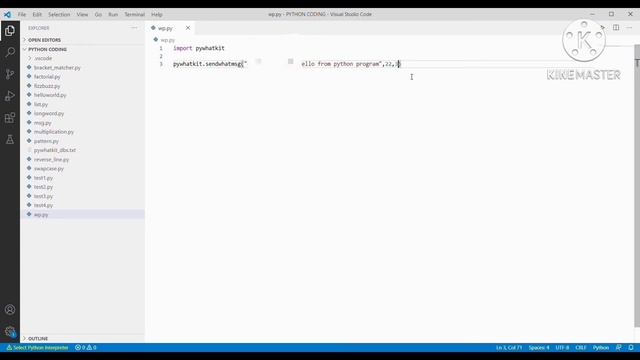 How to send whatsapp message using python | 2 line of code | pywhatkit library смотреть онлайн