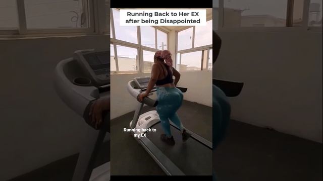 Woman Running on a Treadmill. смотреть онлайн