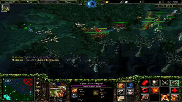 6.74c Warcraft 3: Defence of the ancients. - игра против ботов (Techies). Полный матч (Без речи) смотреть онлайн