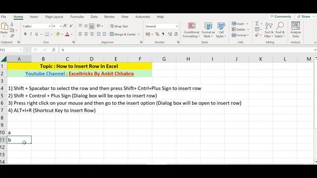 5  How To Insert Row In Excel With Many Tricks?
