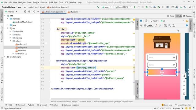 Android Studio - Design tela de Login | Cadastro | Perfil de usuário #1 Completo смотреть онлайн